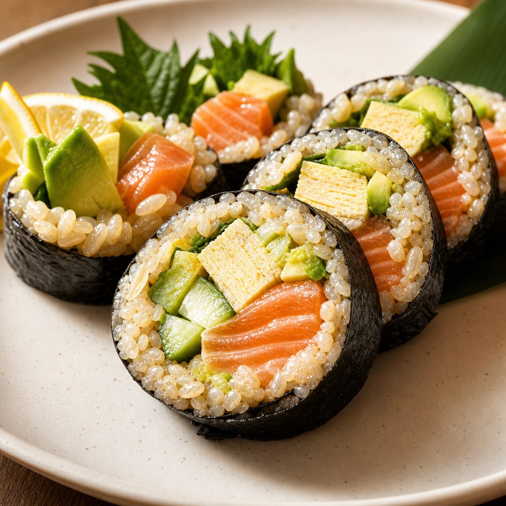 Konbu-Jime Salmon Roll (6pc).